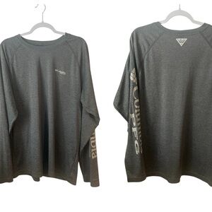 Columbia Men's Charcoal Long Sleeve Tee XL